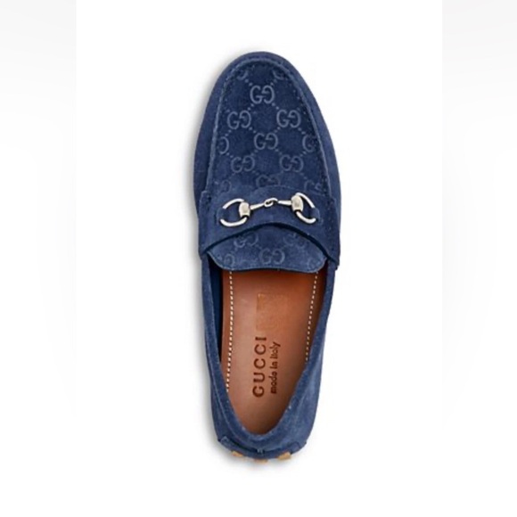 Gucci Men's Navy Slip-On Loafers - Picture 1 of 4